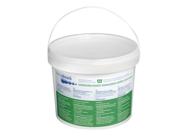 Bindmiddel Easy Absorb grove korrel, voor alle soorten vloei- stoffen/oppervlakken 1,5 liter