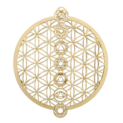 MDF Grid Flower Of Life & 7 Chakras