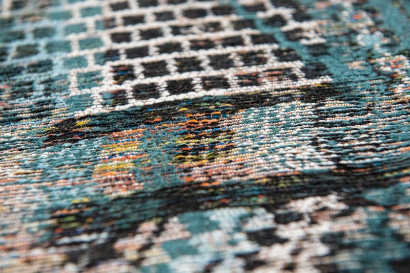 Dywan Eco - Zemmuri Blue - Dywan brązowo-niebieski