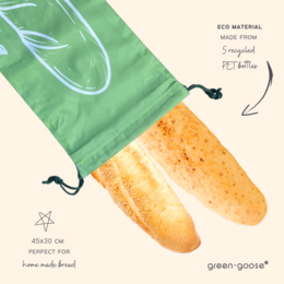 Green-Goose Borsa per baguette riutilizzabile in rPet - 70x21 cm