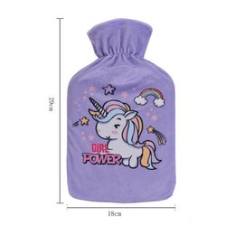 😍Unicorn, Hot Water Bottle, with Cover, Hot Water Bottle for Hot Therapy, Hot Water, Rubber, Cold, Winter, Child, Adult