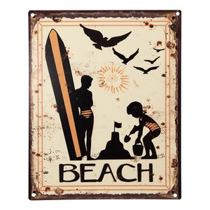 Text board 20x25 cm yellow iron wall plate