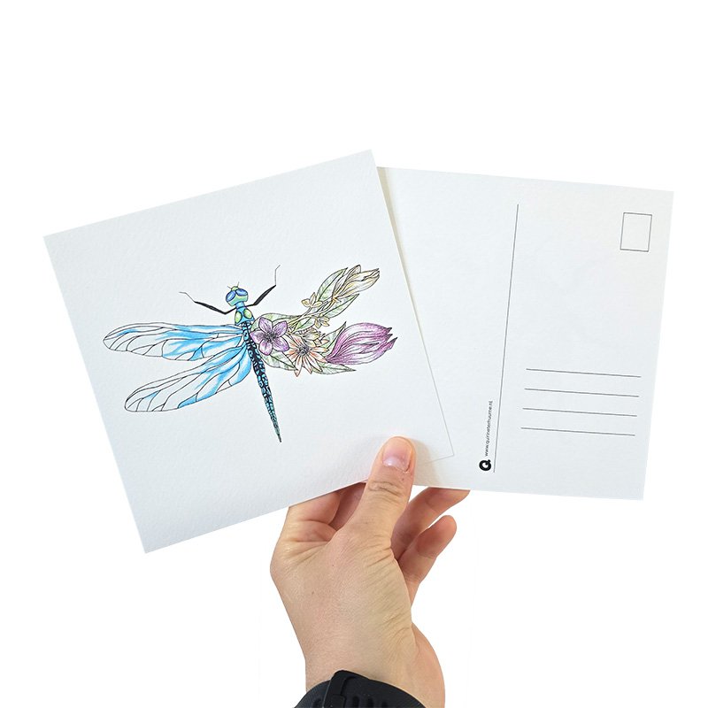 Kaart libelle kleur zonder envelop