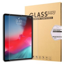 Protective glass screen for iPad Pro 12.9 inch (2018/2020/2021). Durable tempered glass with high transparency and scratch resistance.