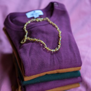 Wollen baby- kindertrui - Merinowol - Crushed Violets