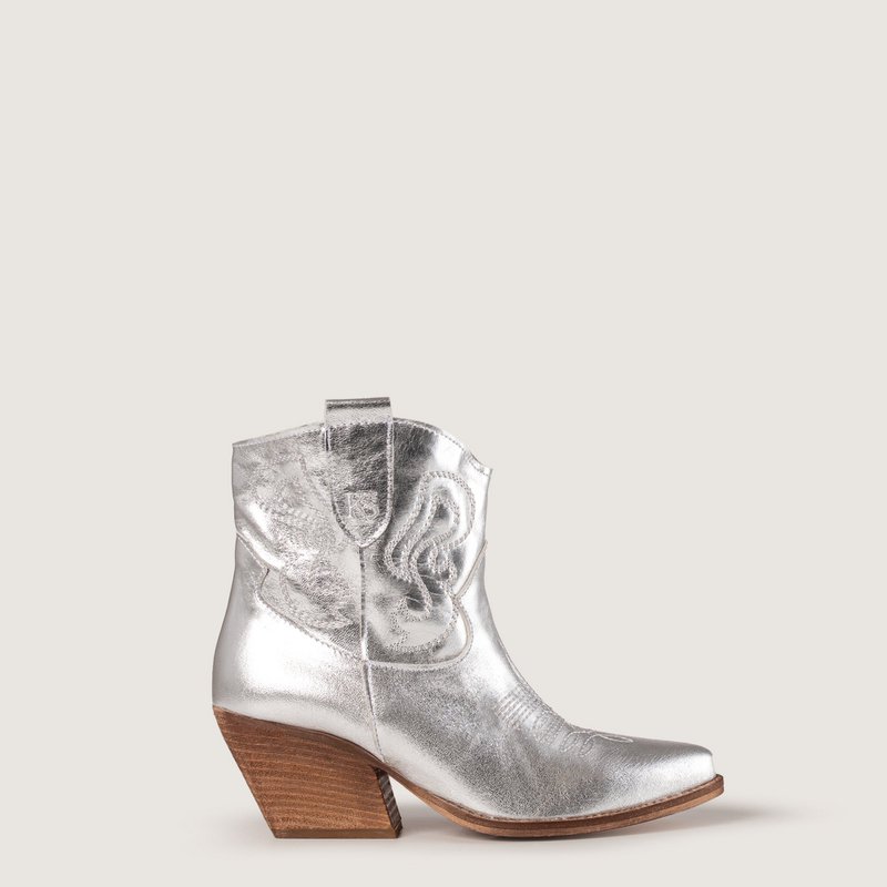 Bottines texanes Bradley Nova argentées