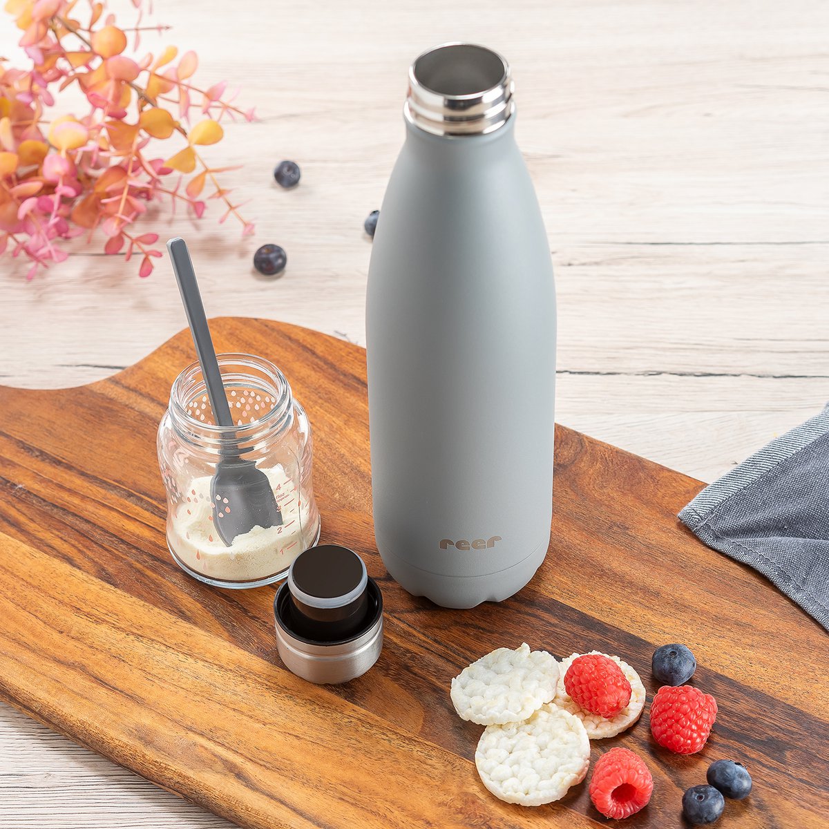 Colour stainless steel insulated bottle 500ml,grey