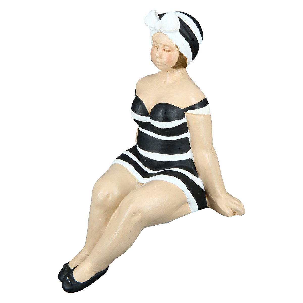 Poly Figur "Becky" schwarz/weiß VE 6 so