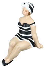 Poly figuur "Becky" zwart/wit VE 6 so