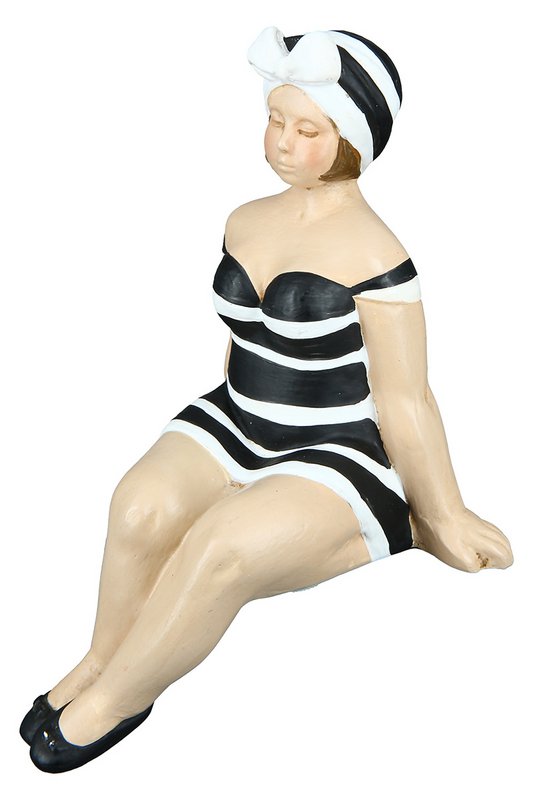 Poly Figur "Becky" schwarz/weiß VE 6 so