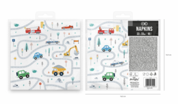 Vehicles napkins | 10 pieces