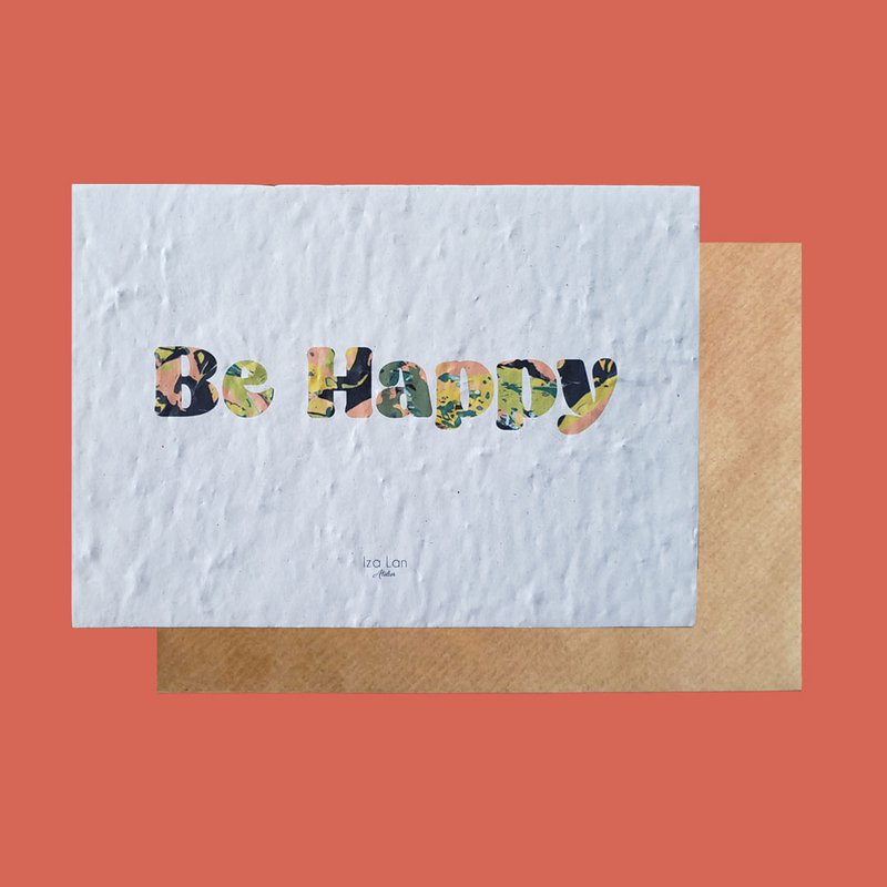 Plantable card Be Happy