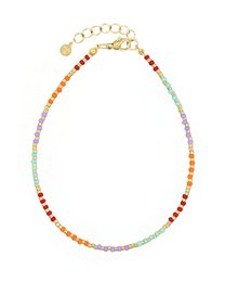 Farverig beaded ankelkæde 'Fiesta'