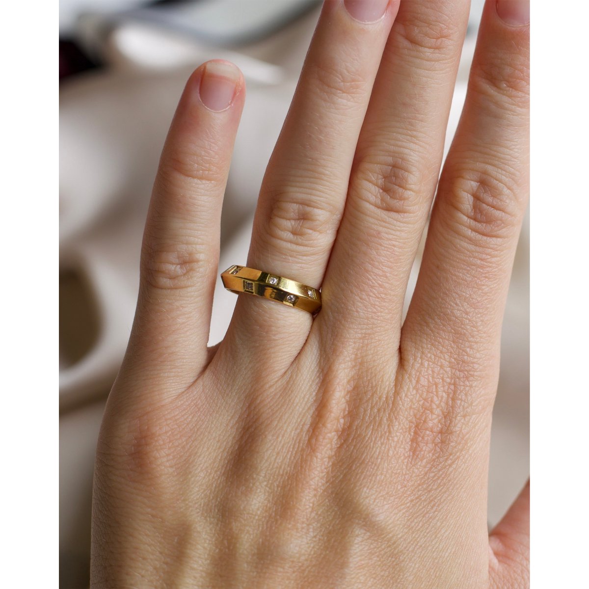 Cherethims - Concave Gold Ring