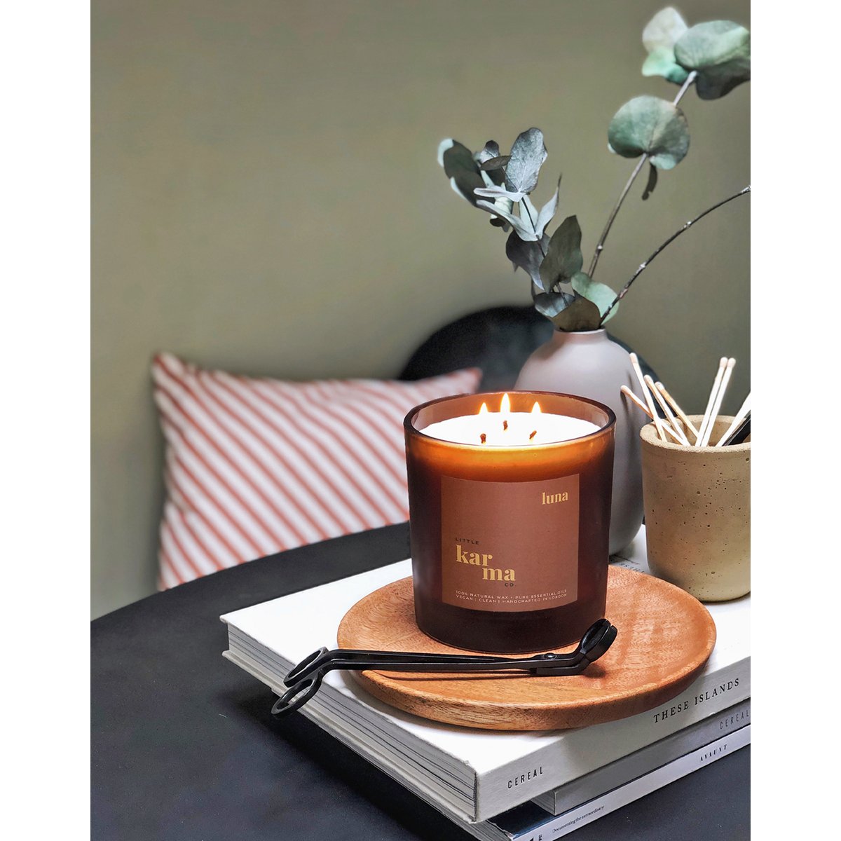 lune | lavande apaisante + bougie rechargeable patchouli