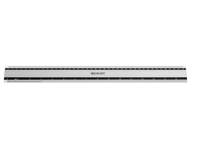 Lineal Westcott Aluminium 40 cm mit Anti-Rutsch