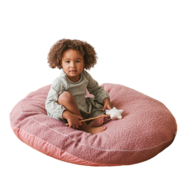 Coussin de sol pour enfants en tissu boucle MINICAMP en rose