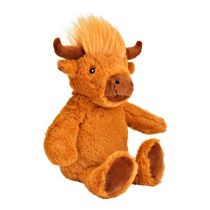 Stuffed animal ox made of plush, brown (W/H/D) 23x28x17cm