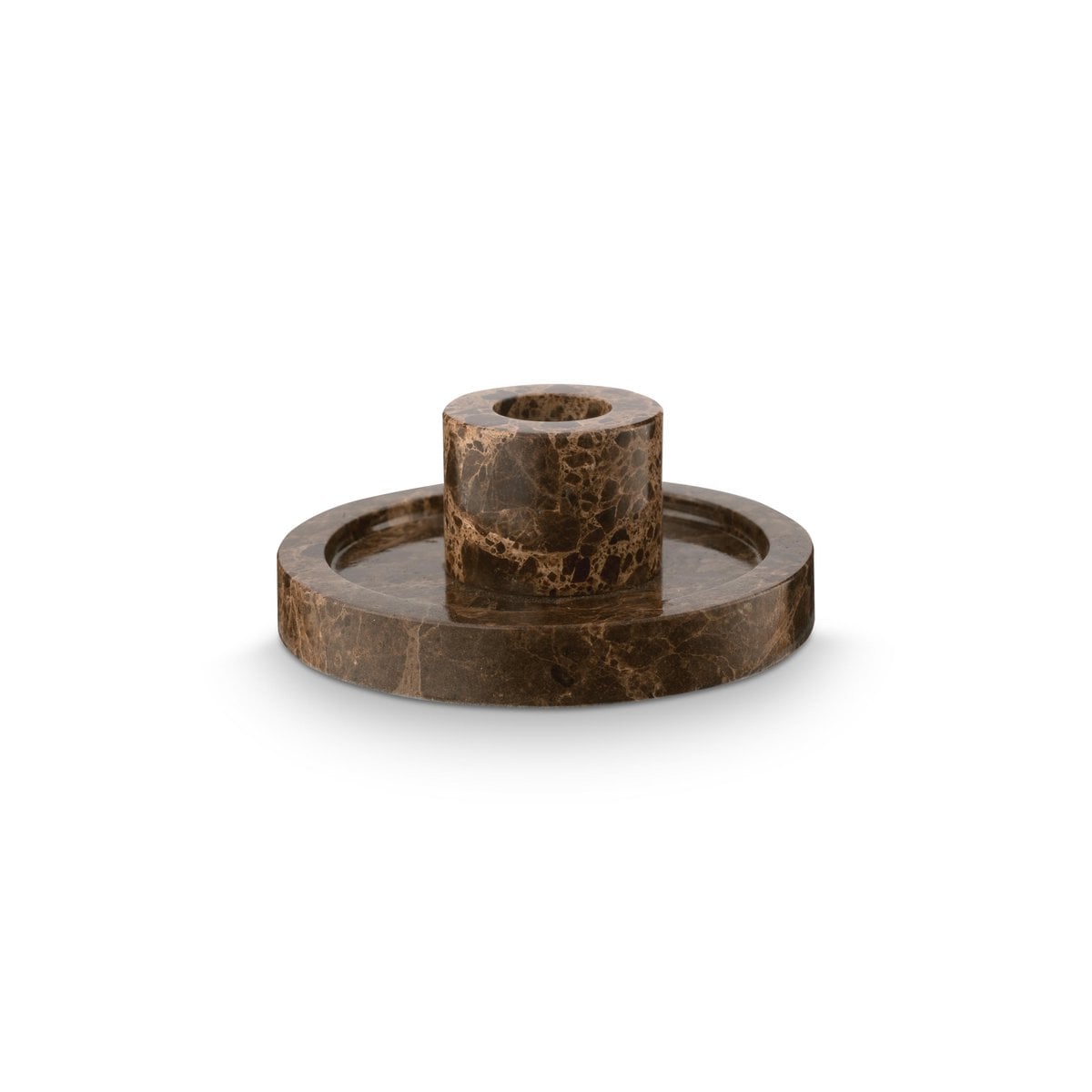 Candle Holder Marble Brown 10.2x4cm