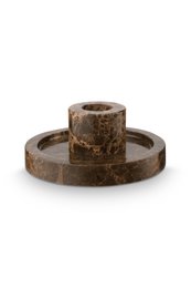 Candle Holder Marble Brown 10.2x4cm