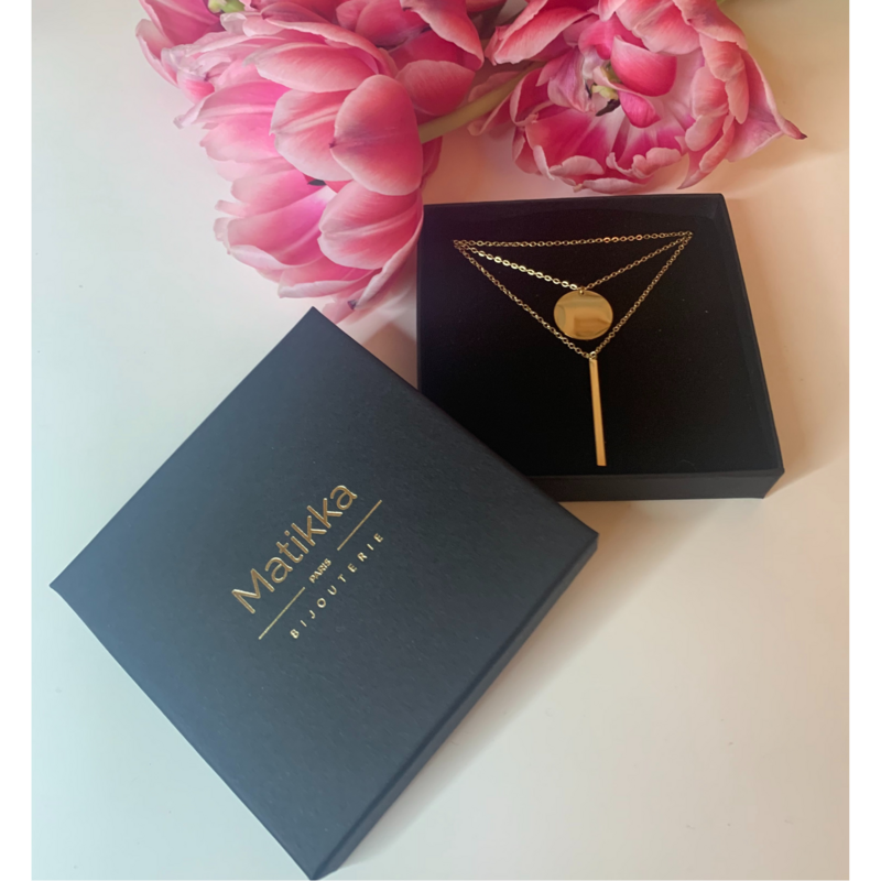 "AMSTERDAM" Gold Plated Multirow Necklace