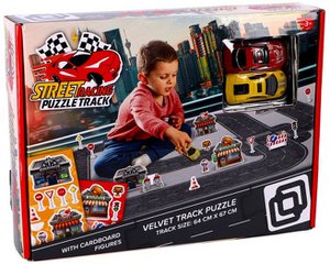 Puzzle Racing Track Box + 2 Cars 30x22x5.5 cm