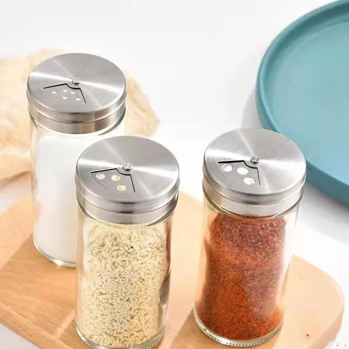 100 ml glass spice container with service holes