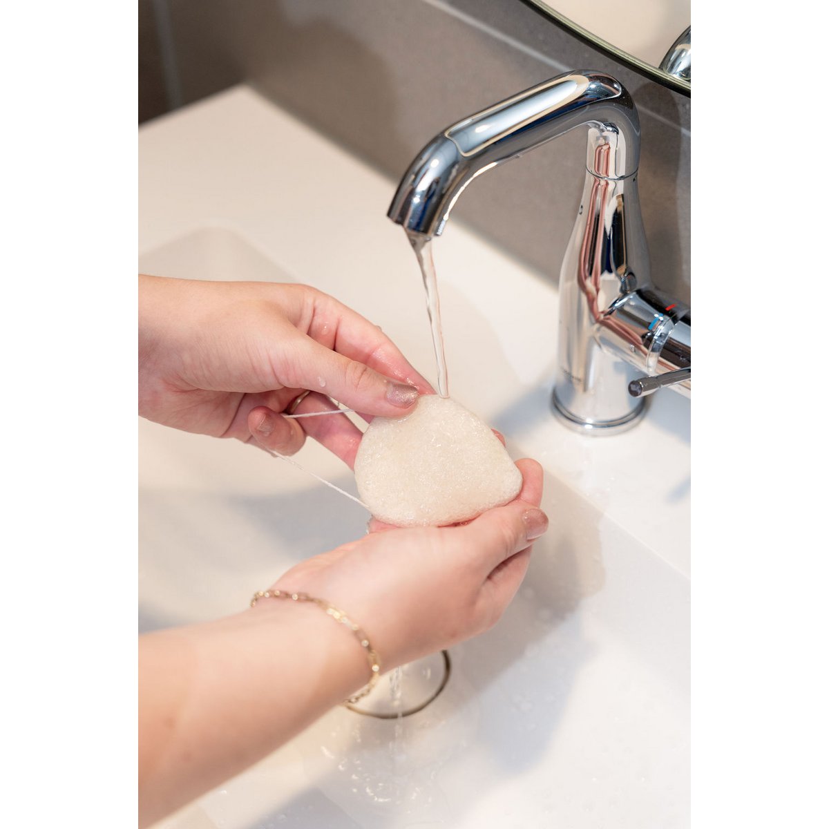 Konjac gezichtsscrub gevoelige huid (wit)