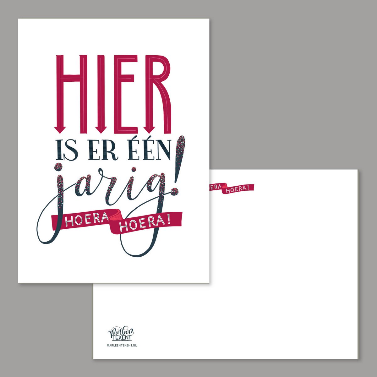 Kaartje Hier is er een jarig