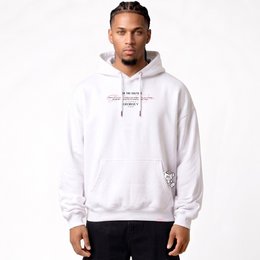 Kapuzenpullover mit Ourson Street-Print in Weiß