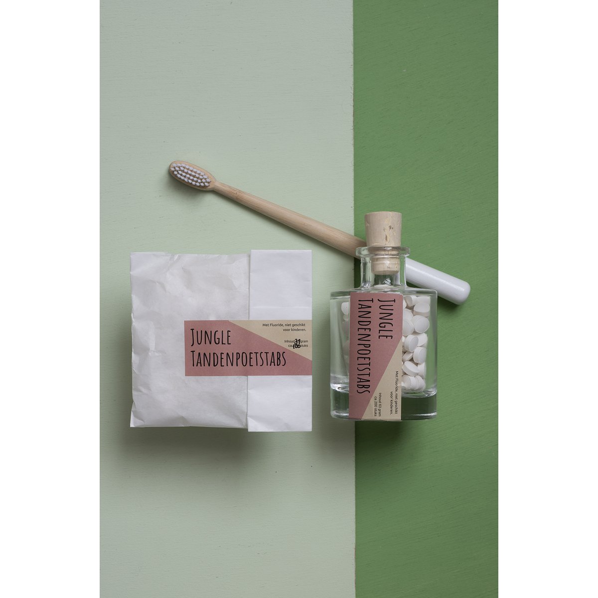 Jungle tandenborstel in bamboe travelcase