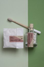 Jungle toothbrush in bamboo travel case