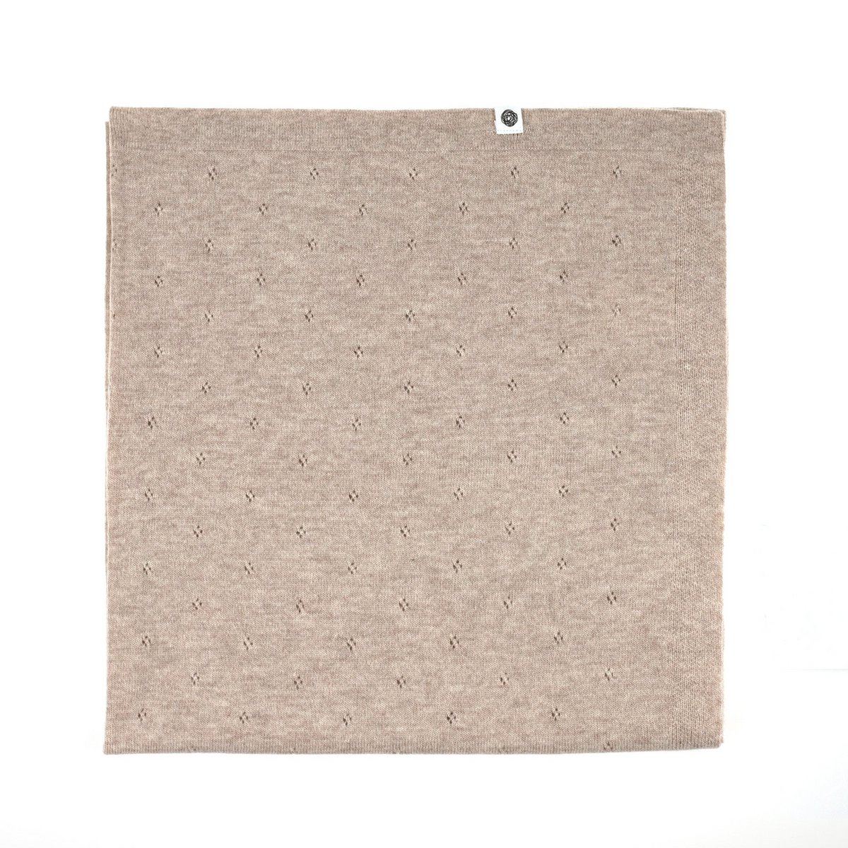 Woll -Babydecke / Kinderdecke / Wickeldecke - Pointelle gestrickt - Merinowol - Knoblauch
