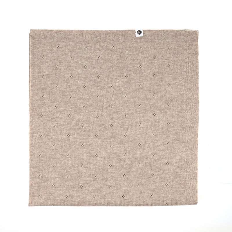 Woll -Babydecke / Kinderdecke / Wickeldecke - Pointelle gestrickt - Merinowol - Knoblauch