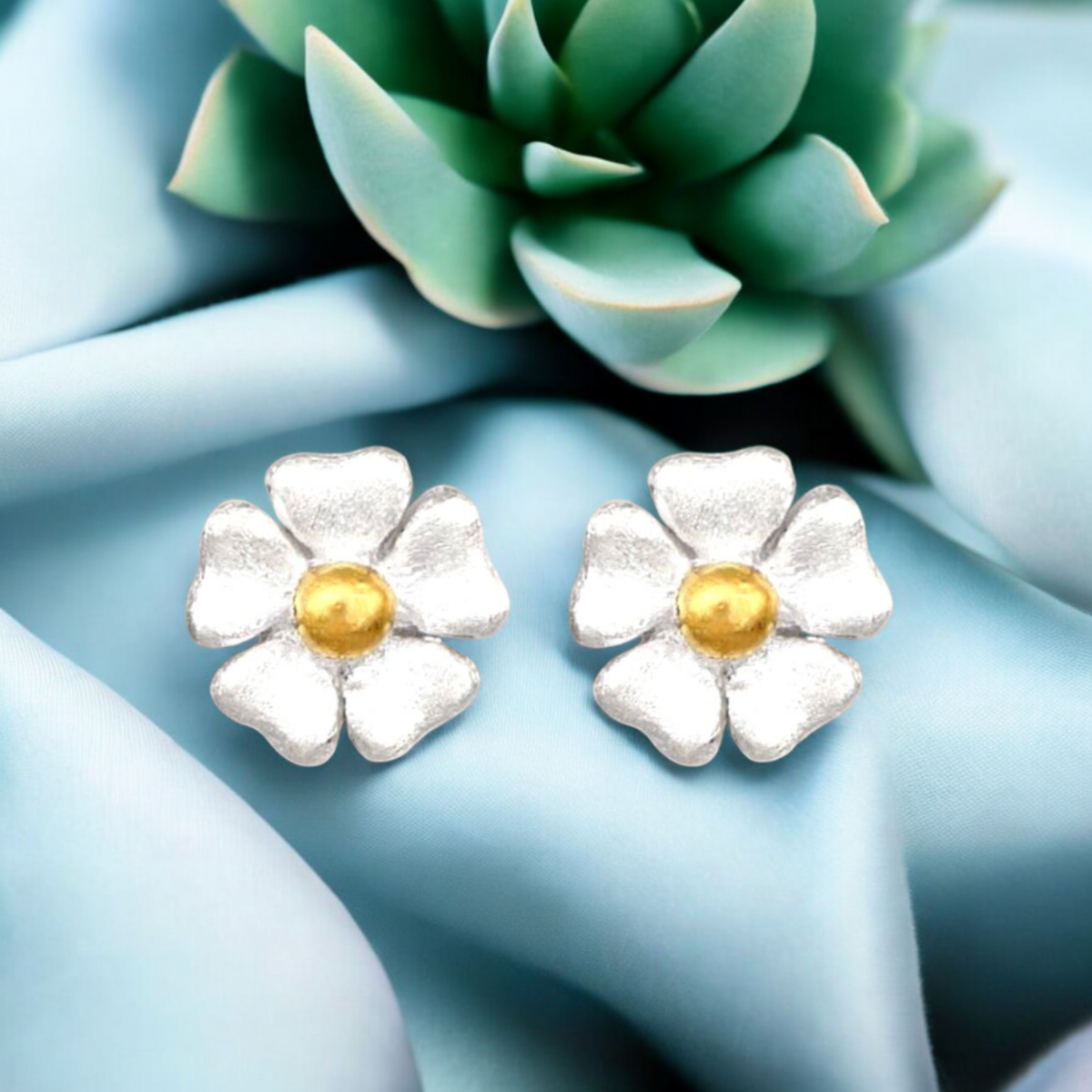 Buttercup Mini Stud Earrings - 925 Sterling Silver - OHR925-44