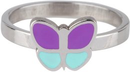 KR79 Schmetterling Lila Blau Glänzender Stahl