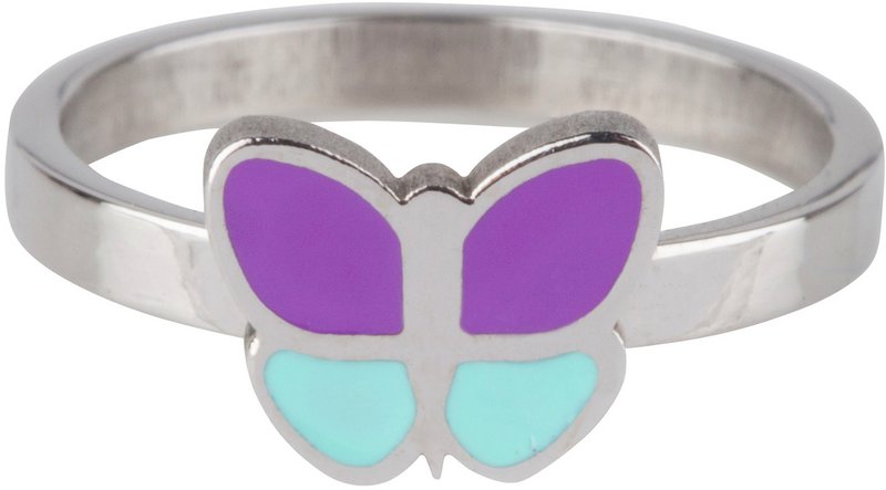 KR79 Schmetterling Lila Blau Glänzender Stahl