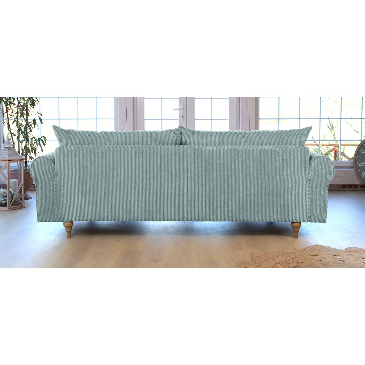ASTRID 4-zitsbank/slaapbank Corduroy Dusty Blue afneembare en wasbare hoezen