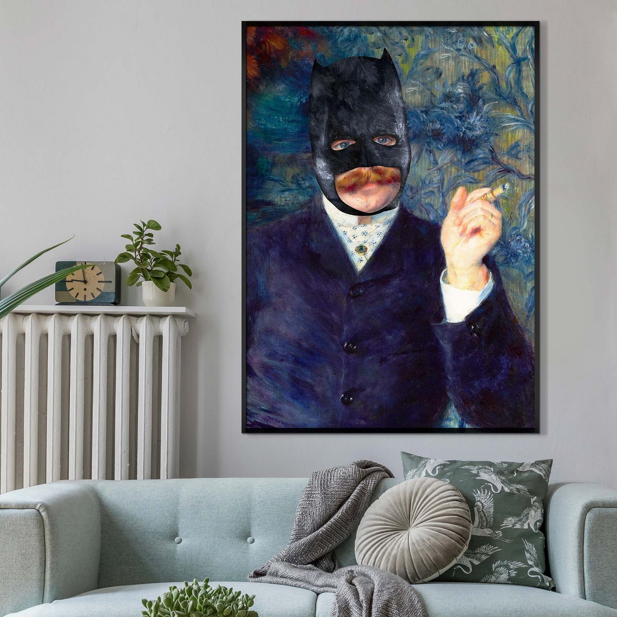Pintura vintage de Batman alterada Lámina artística