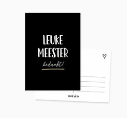 Ansichtkaart || Meester bedankt