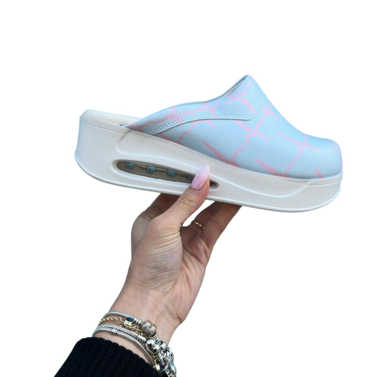 AirMeds Klompen LichtBlauw/Roze ECG