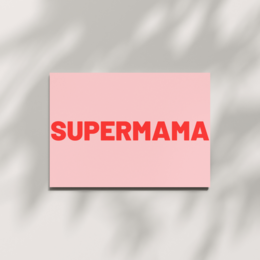 Postkort - Supermama
