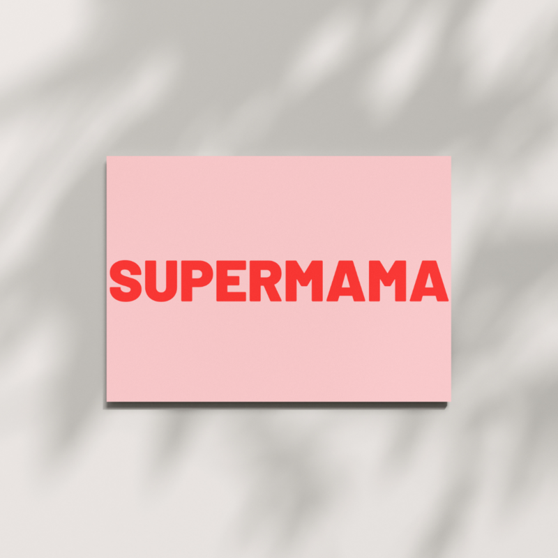 Postkort - Supermama
