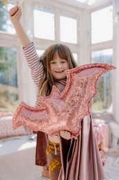 Cuscino di pipistrello rosa di Halloween, arredamento per la casa divertente, cuscino per le ragazze, decorazione della sala di Halloween, cuscino per pipistrelli con paillettes, regalo per ragazza