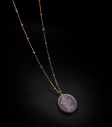 Botanical Mother of Pearl Medallion Necklace