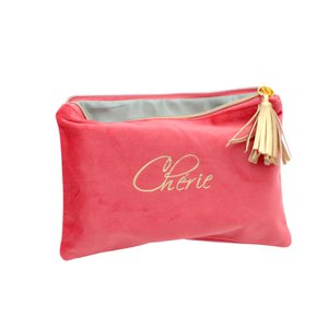 Mäppchen Chérie, rosa, Polyester, 22,5x15,5 cm