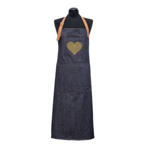 Kitchen apron denim, heart