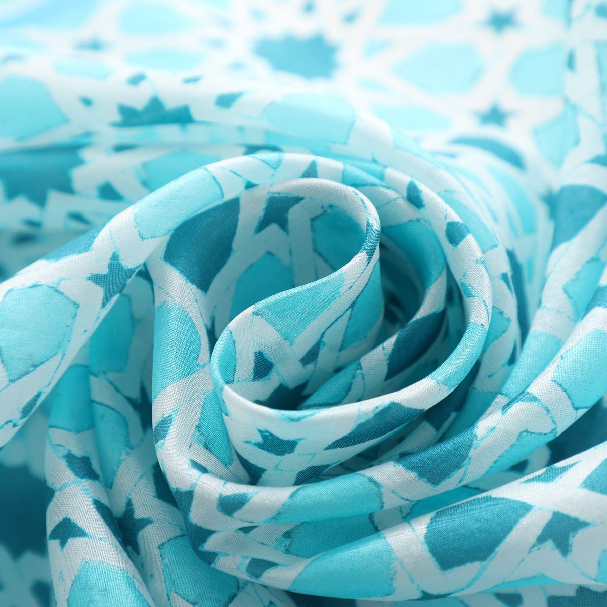 Light Blue Silk Scarf Partal