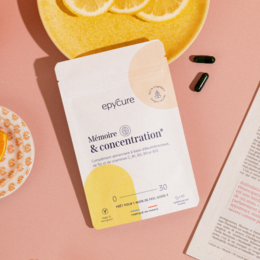 Memory and concentration capsules with natural ingredients to support cognitive function.