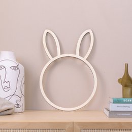 Oreille de lapin couronne en bois (UE = 2 pièces)